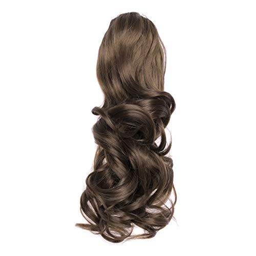DYNWAVE Garra de Extensão de Rabo de Cavalo em Fibra Sintética Longa Reta para Cabelos Cacheados - G