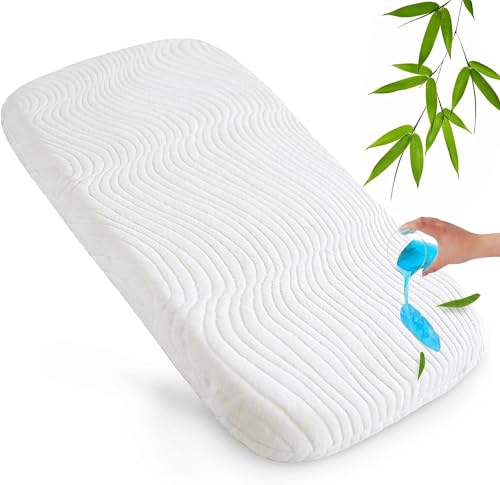 Image of Baby Bassinet Mattress Pad Compatible with ADOVEL, BabyBond and ELEMARA 4 in 1 Baby Bassinet Bedside Crib, 23"×46”, Waterproof Replacement Pad with Removable & Washable Mattress Cover