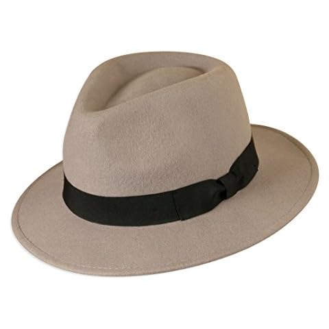 Gamble & Gunn 100% Wool Felt Fedora Grey (61cm) Cover
