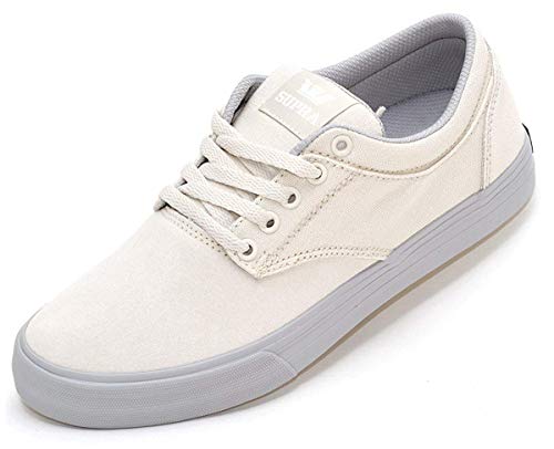 Supra Men's Chino Off White/Light Grey Ankle-High Skateboarding Shoe - 7M