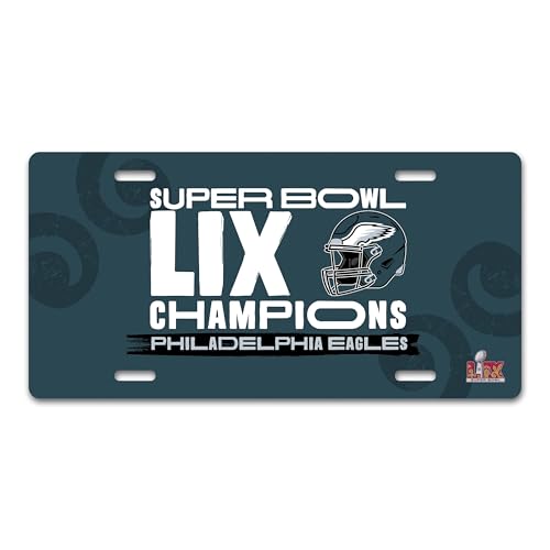 FANMATS 46276 2024-25 Super Bowl LIX Champions - Philadelphia Eagles Metal License | Green | 12