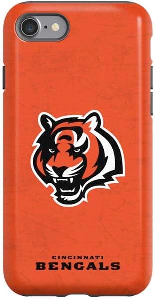 Skinit Pro Phone Case Compatible with iPhone SE (2nd & 3rd Gen) - Officially Licensed NFL Cincinnati Bengals - Alternate Distressed Design