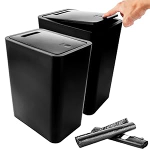 Mivide CLFR Noir 2er Küchenabfalleimer Set