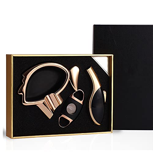Cendrier métal et coupe-cigare en acier inoxydable : set de luxe HB1