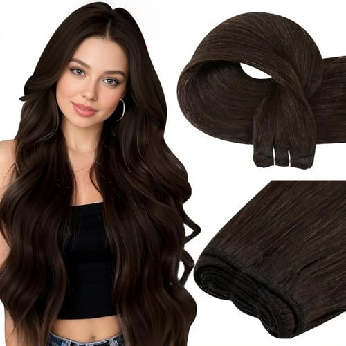 Easyouth Extension de Cheveux Naturel Tissage Brun Extension Tissages Cheveux Humain Brun Le Plus...