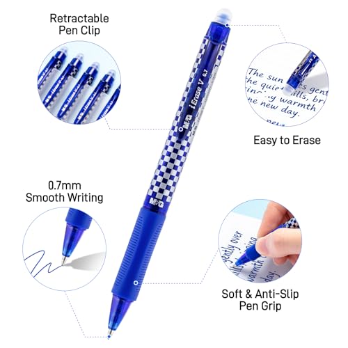 M&G Bolígrafo Gel Borrable 6 unidades Punta 0.7 mm Azul miniatura 2