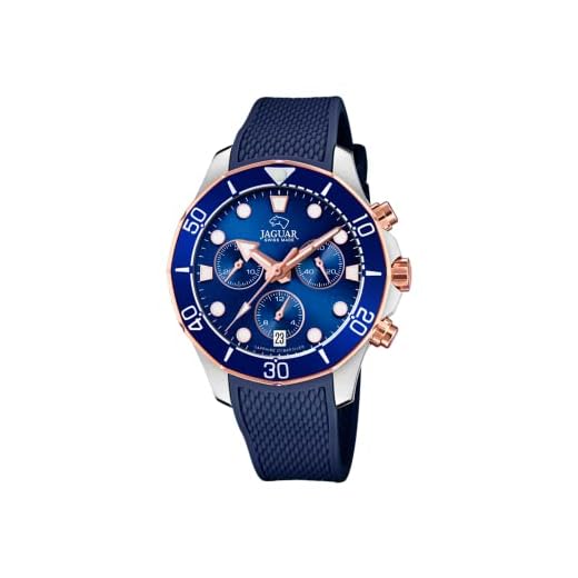 JAGUAR Reloj Modelo J890/4 de la colección Woman, Caja de 38,50/38,50 mm Correa de Caucho Azul Oscuro para señora