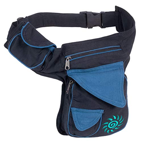 Riñonera Lateral Unisex Bicolor (Azul)