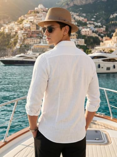 Image of NexaFlair Man's Casual | Formal | Linen| Cotton | Regular Wear Collared | Fit Shirt for Men