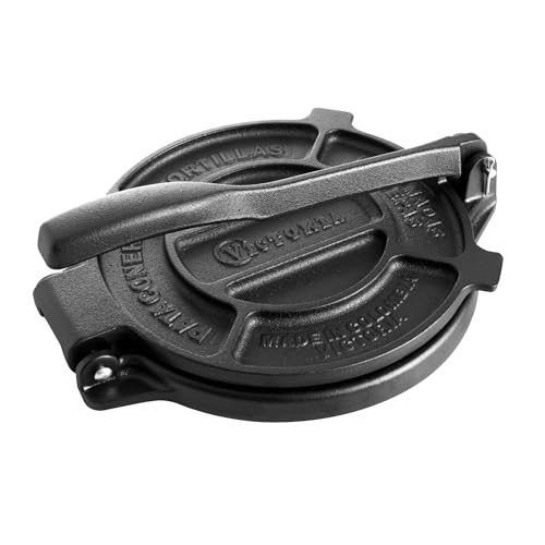 Victoria Tortilla Presse für Mexikanische Tortillas, Gusseisen 20 cm, Kolumbianische Pataconera Professionelle, Roti Maker für Tacos, Arepas, Quesadillas, Empanadas, Patacones