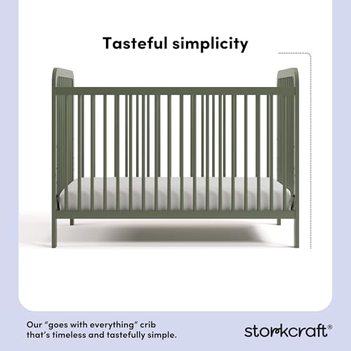 Image of Storkcraft Pasadena 3-in-1 Convertible Crib, Olive