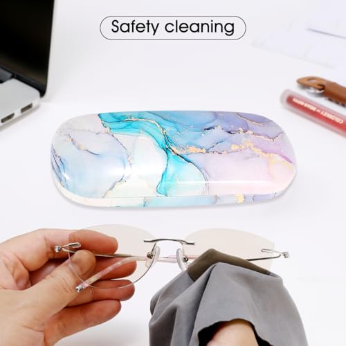 Image of PERFECTSIGHT Hard Shell Eyeglasses Case, PU Leather Protective Glasses Case, Cute Eyeglass Case for Women Men Girls