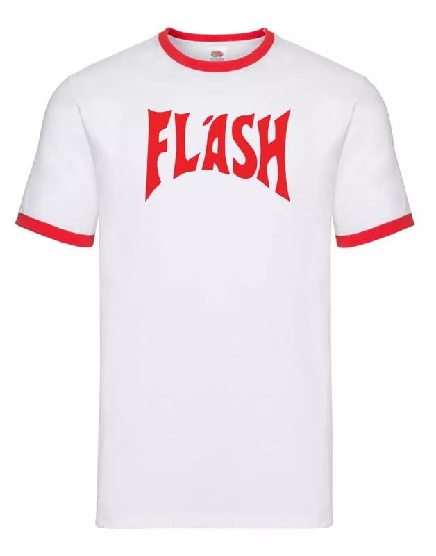 Flash - Camiseta Gordon para hombre, diseño de reina de los años 80, blanco, 3XL