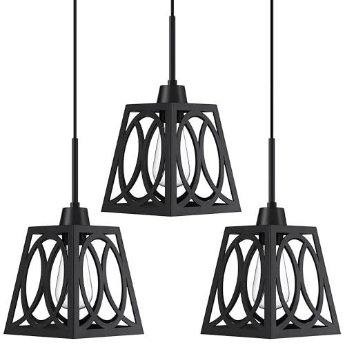 3-Pack-1-Light-Rustic-Farmhouse-63-Oval-Metal-Lantern-Cage-Mini-Kitchen-Island-Pendant-Light-FixtureBlack-Finish-for-Table-Foyer-Over-Sink-Dining-Room 3 Pack 1 Light Rustic Farmhouse 63 Oval Metal Lantern Cage Mini Kitchen Island Pendant Light FixtureBlack Finish for Table Foyer Over Sink Dining Room