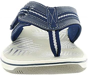 Clarks Women's Brinkley Jazz Flip Flop, Navy Synthetic, 8 M US | Image 4