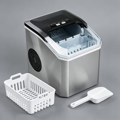 Máquina de Hielo Sin Manija Plata Gris 9 Cubos 1.5L miniatura 1