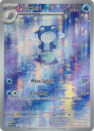 Pokemon - Poliwhirl - 176/165 – Pokemon 151 – Illustration Rare Foil Card