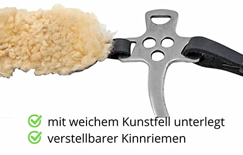 AMKA Hackamore Classic Edelstahl extra weich gepolstert schwarz