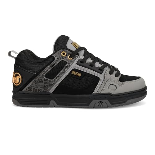 DVS Herren Comanche Skateboardschuh, Grau/Schwarz/Gold, 43 EU