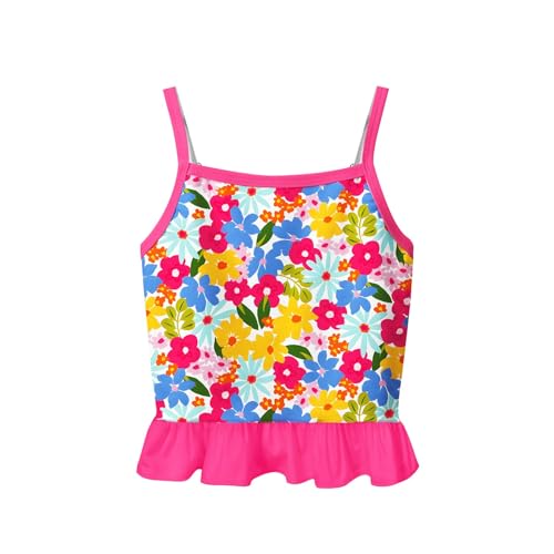 Girls Kids Rash Guard Sets 3 Pieces Tankini Bathing Suit Swimwear Long Sleeves Swimsuit for 3-8 Years3