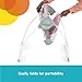 Bright Starts Pink Paradise Portable Compact Automatic Baby Swing with Music, Unisex, Newborn +