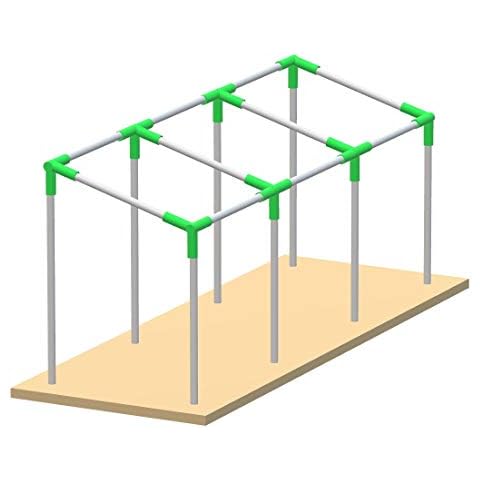 GoodsZone Canopy Fittings Kit 1 3/8" Slant Roof Carport Gazebo Slope Lean to Shed Greenhouse Frame Connectors, Full Set for 6, 8, 10 Legs, Without Poles (for 8 Legs) Cover