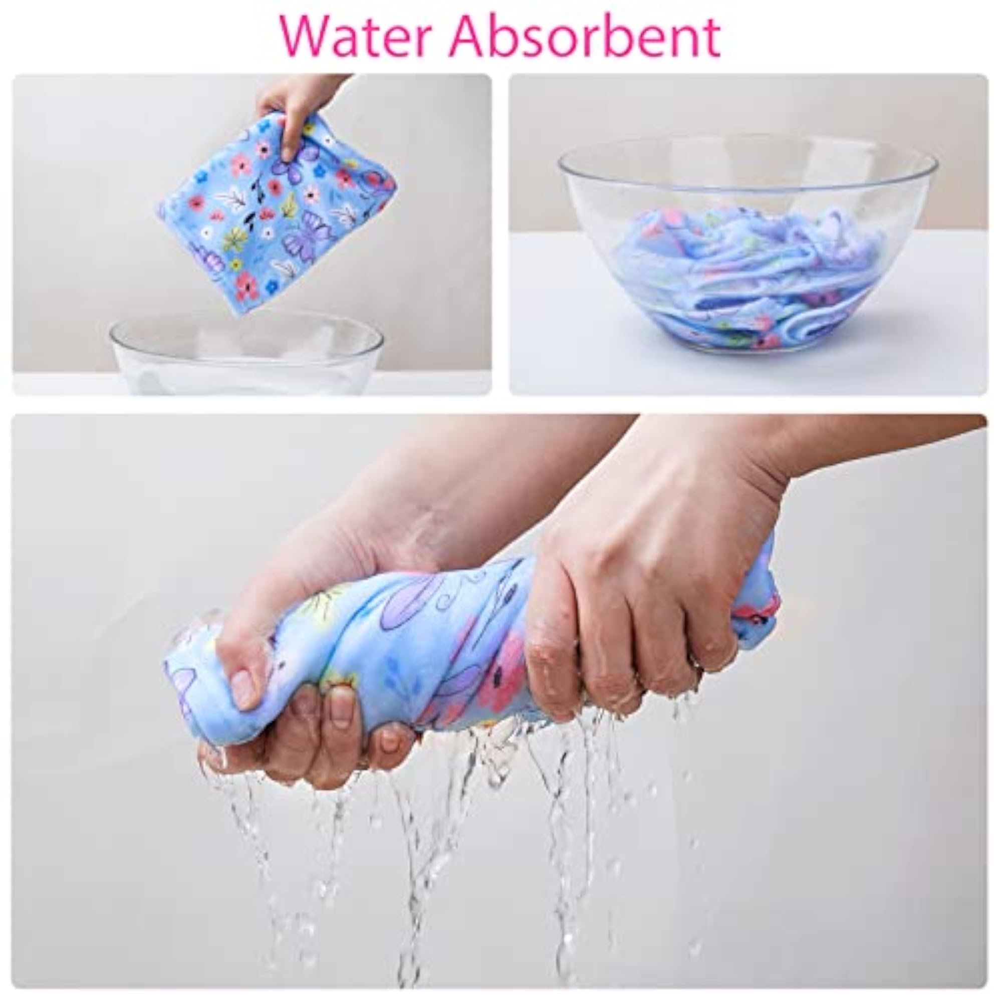 Microfiber Hair Towel Wrap for Kids, 2 Pack