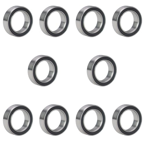Image of 10 PCS MR106-RS Deep Groove Double Shielded Ball Bearings - 6x10x3mm Micro Bearings for 3D Printers, Electric Motors, Home Appliances, Garden Machiner(MR106)