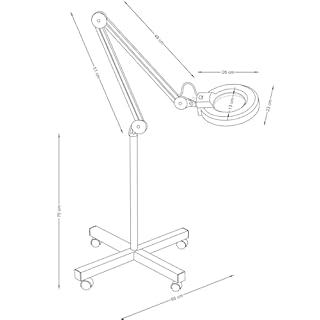 Beltom® Lente 5 DIOTTRIE Lampada d'Ingrandimento con STATIVO, Luce Fredda Bianca per Estetista, ESTETICA, Laboratorio E LAVORI di PRECISIONE