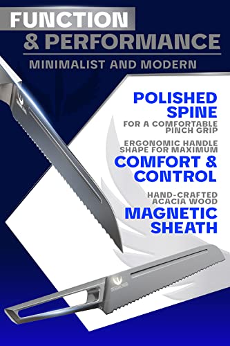 DALSTRONG Bread Knife - 8" - Crusader Series - Forged High-Carbon German Stainless Steel - w/Magnetic Sheath - NSF Certified - Image 4