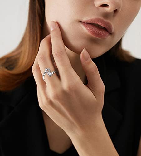 STARCHENIE Adjustable Initial Ring for Women 925 Sterling Silver Letters A-Z 26 Alphabet Rings Size 7 - Image 3