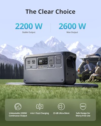 DJI Power 1000 Portable Power Station with Protective Storage Bag, 1024Wh LiFePO4 Battery, 2200W Solar Generator, Home Backup, 4-in-1 Fast Charging, 23db Ultra-Silent, Camping & RVs, Off-grid - Image 3