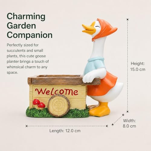Vase oie compact pour petits espaces - Pot fleurs stable contre le basculement - 3