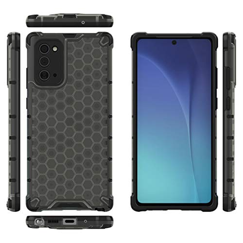 Image of Glasgow | for Samsung Galaxy Note 20 Honeycomb Pattern Back Case Cover for Samsung Galaxy Note 20 - Black