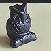 1.5'' Hand Carved Mixed Gemstone Crystal owl Figurine Animal Carving (Black Obsidian)