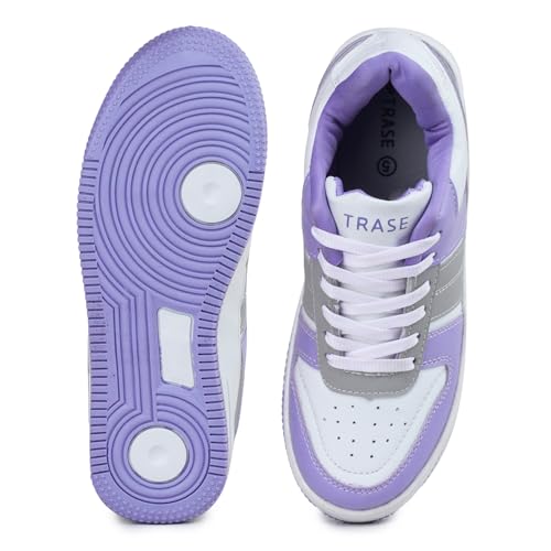 Image of TRASE Casual Sneaker Shoes for Women | Soft Cushioned Insole | Sneakers for Woman | Lightweight | Comfortable | Stylish, Trendy Girls and Women Sneakers with Laces