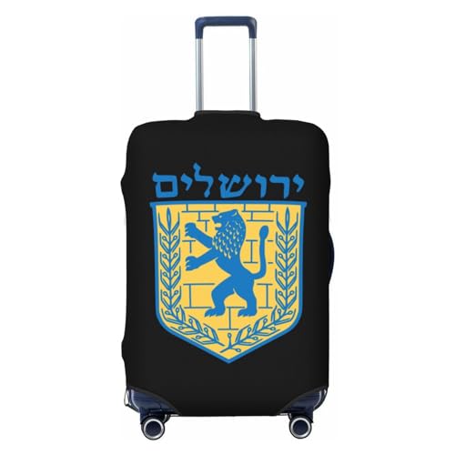 Jewish Israel Emblem Of Jerusalem Travel Luggage Cover Suitcase Protector Fits 18-32 Inch Luggage