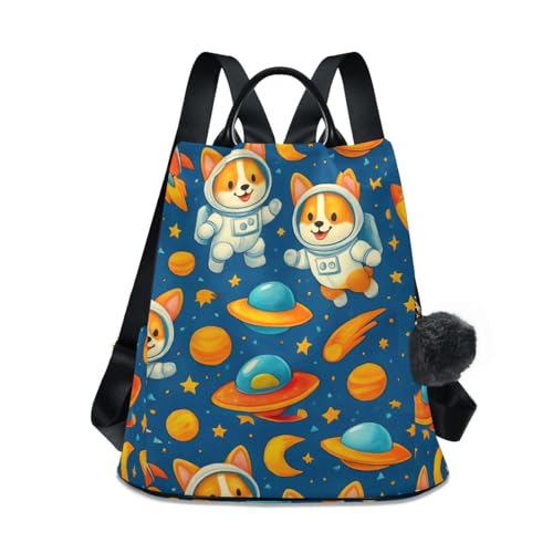Sac à dos femme motif astronaute compartiment sécurisé au dos