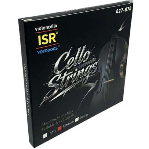 YOYODOGS Handmade Cello Strings Full Set,A D G And C For 4/4 And 3/4 Scale Cello-Medium Tension-Warm...