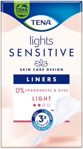 TENA Lights Sensitive - Proteggi-slip discreto, Pacco Scorta Mensile - Proteggi-slip per piccole perdite femminili, discreti e confortevoli, 5 confezioni x 28 pezzi