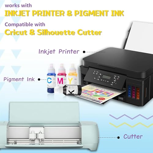 Image of HTVRONT Printable Heat Transfer Vinyl for Dark Fabric - 6 Sheets 8.5 inchx11 inch Heat Transfer Paper for T Shirts
