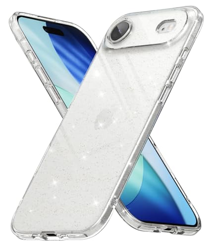 Image of Ringke Air Compatible with iPhone Air (17 Air) Case [Flexible TPU] Ultra Thin Lightweight Protective Cover - Glitter Clear