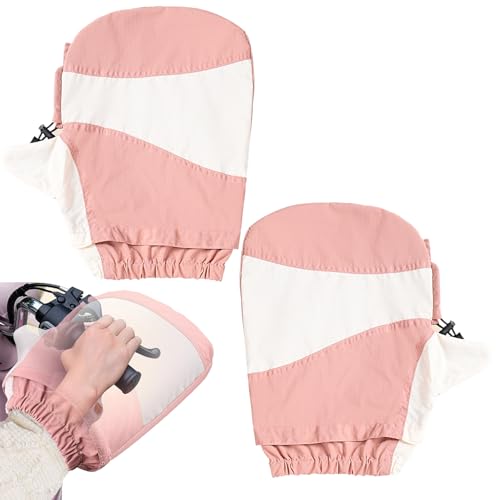 Guantes de manillar de motocicleta - Guantes a prueba de viento Protección de manoplas, forro desmontable para protección contra el viento para trineo de motor Bicicleta ATV Scooter