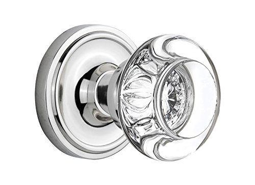 Image of Nostalgic Warehouse Classic Rosette Round Clear Crystal Door Knob