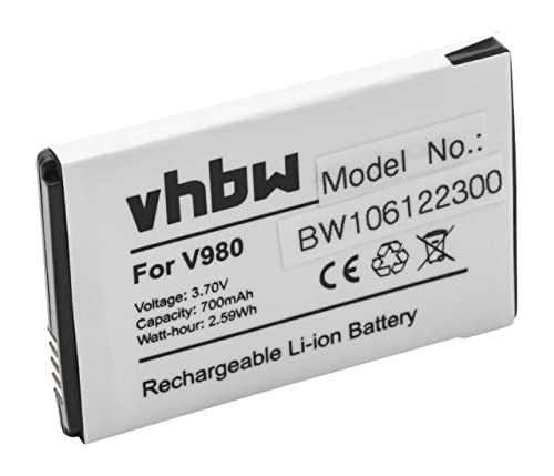 vhbw Batterie Compatible avec Motorola Flipout MB511, MB 511 Mobil, Smartphone (700mAh, 3.7V, Li-ION)