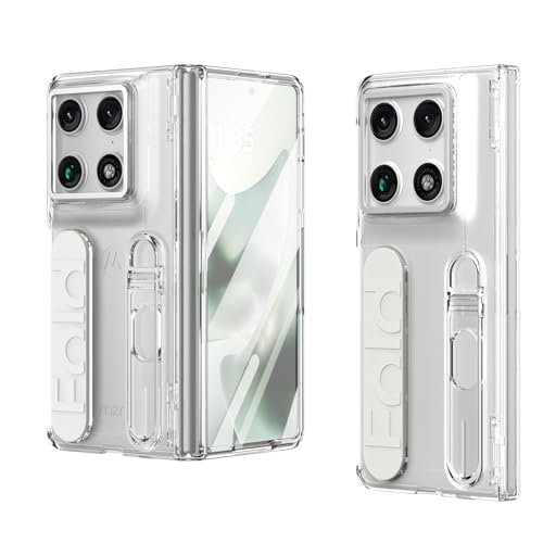 Coque Motorola Razr Fold transparente antichoc avec protège-écran et support béquille intégrés