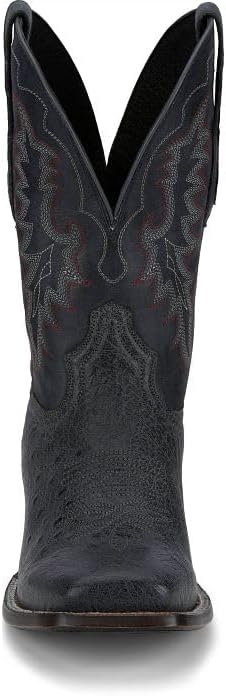 Justin Alco 11" Smooth Ostrich Boots for Men - Exotic Western Style, Durable Leather, Comfortable Fit, Classic Design