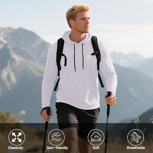 MEETWEE Herren Tank Top, Sportshirt mit Kapuze Ärmelloses/Langarm Muskelshirts Fitness Sleeveless Shirt Atmungsaktiv Laufshirt Achselshirts Hoodie für Gym Running Training 5
