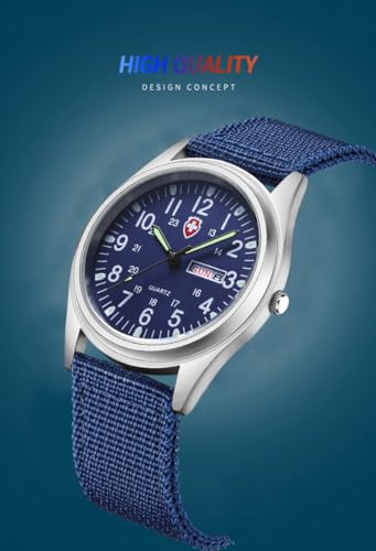 Image of Gosasa Unisex Military Watches Sport Textile Nylon Strap Stylish Men Watch Luminous Fashion Watches Analog Display Quartz Waterproof Casual Wristwatch