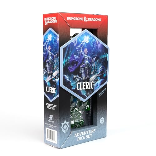 Dados de Aventura D&D (Clase clérigo: Dorado)